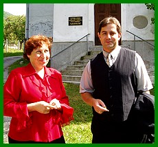 Mgr. Daniela Kissová, farárka v Rožňavskom Bystrom a senior Gemerského seniorátu ECAV Mgr. Jerguš Olejár