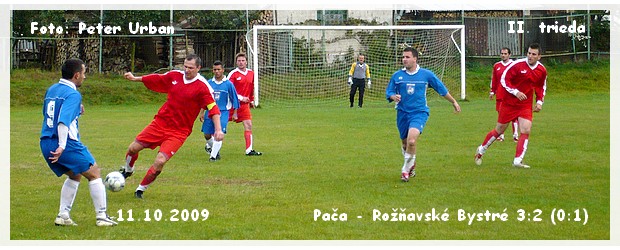 Zo zápasu Pača - Rožňavské Bystré 3:2 (0:1). Foto: P. Urban