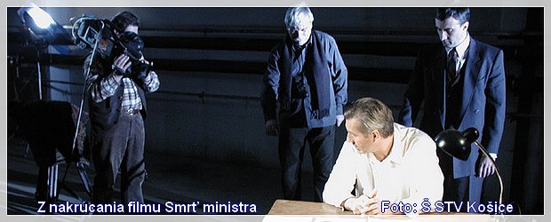 Jn Kroner ako Vladimr Clementis poas nakrcania filmu Smr ministra