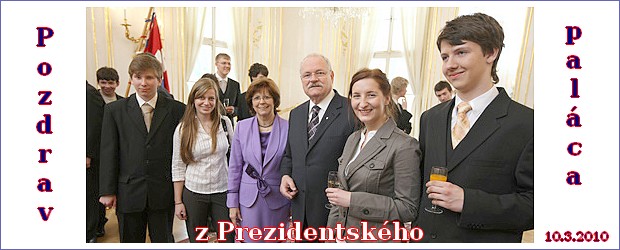 Medzi prijatými úspešnými študentmi v Prezidentskom paláci bol aj bývalý žiak ZŠ Krásnohorské Podhradie Richard Helcman. Na fotografii s prezidentom SR Ivanom Gašparovičom a jeho manželkou pani Silviou. 