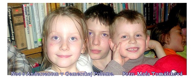 Deti z Gemerskej Polomy sa veľmi tešili na Noc s Andersenom, ktorú prežili v Obecnej knižnici. Foto: Maťa Tomášiková