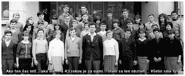 Absolventi ZDŠ v Rožňavskom Bystrom spred 43 rokov